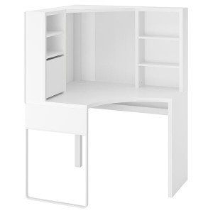 IKEA MICKE Corner workstation, 39 3/8x55 7/8 in White, Ikea Ireland | 9524HZDWL