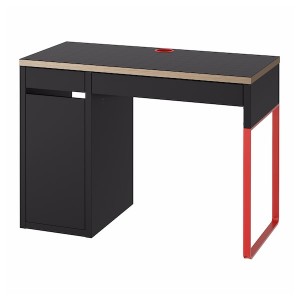 IKEA MICKE desk, 41 3/8x19 5/8 in Anthracite / Red, Ikea Ireland | 0439NABFU