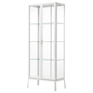 IKEA MILSBO Glass-door cabinet, 28 3/4x68 7/8 in White, Ikea Ireland | 8039QSJNM