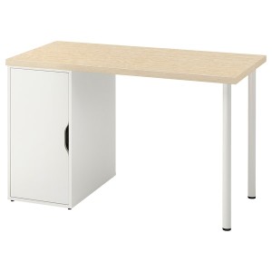 IKEA MITTCIRKEL / ALEX desk, 47 1/4x23 5/8 in Lively Pine Effect / White, Ikea Ireland | 5291EKMWH