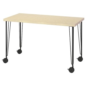IKEA MITTCIRKEL / KRILLE desk, 47 1/4x23 5/8 in Lively Pine Effect Black, Ikea Ireland | 2095BPJIW
