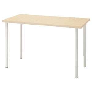 IKEA MITTCIRKEL / OLOV desk, 47 1/4x23 5/8 in Lively Pine Effect / White, Ikea Ireland | 8975JPNYW