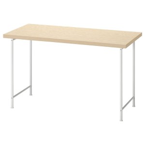 IKEA MITTCIRKEL / SPÄND desk, 47 1/4x23 5/8 in Lively Pine Effect / White, Ikea Ireland | 7158VGRQI