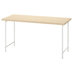 IKEA MITTCIRKEL / SPÄND desk, 55 1/8x23 5/8 in Lively Pine Effect / White, Ikea Ireland | 6547PNBUE