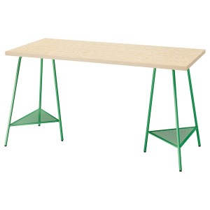 IKEA MITTCIRKEL / TILLSLAG desk, 55 1/8x23 5/8 in Lively Pine Effect / Green, Ikea Ireland | 9083LCJAI