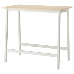 IKEA MITTZON conference table, 47 1/4x26 3/4x41 3/8 in Birch Veneer / White, Ikea Ireland | 7429YGCPS