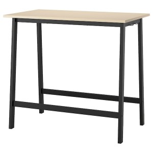 IKEA MITTZON conference table, 47 1/4x26 3/4x41 3/8 in Birch Veneer / Black, Ikea Ireland | 9032EURGO