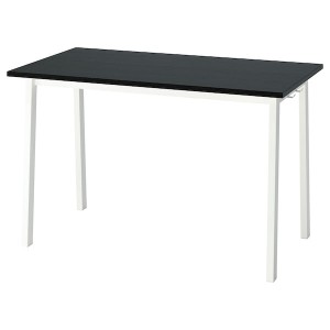 IKEA MITTZON conference table, 47 1/4x26 3/4x29 1/2 in Black Stained Ash Veneer / White, Ikea Ireland | 2196JYTUC