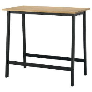 IKEA MITTZON conference table, 47 1/4x26 3/4x41 3/8 in Oak Veneer / Black, Ikea Ireland | 5340LQIBJ