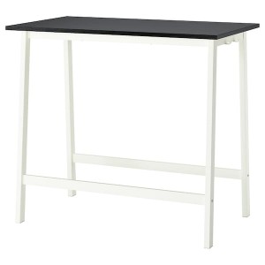 IKEA MITTZON conference table, 47 1/4x26 3/4x41 3/8 in Black Stained Ash Veneer / White, Ikea Ireland | 2430DVKHM