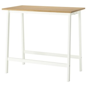 IKEA MITTZON conference table, 47 1/4x26 3/4x41 3/8 in Oak Veneer / White, Ikea Ireland | 8561YEQMB