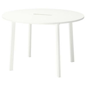 IKEA MITTZON conference table, 47 1/4x29 1/2 in Round / White, Ikea Ireland | 2380JTFDL