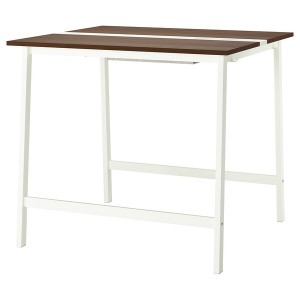 IKEA MITTZON conference table, 47 1/4x42 1/2x41 3/8 in Walnut Veneer / White, Ikea Ireland | 2463QUIDR