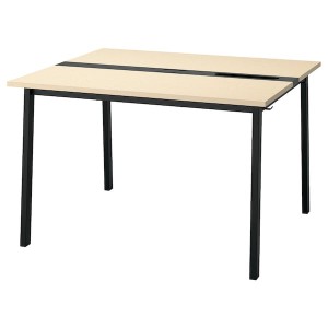 IKEA MITTZON conference table, 47 1/4x42 1/2x29 1/2 in Birch Veneer / Black, Ikea Ireland | 8315MDANK
