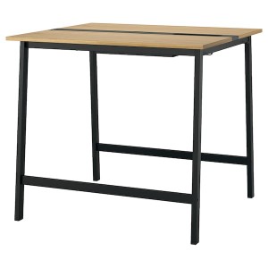 IKEA MITTZON conference table, 47 1/4x42 1/2x41 3/8 in Oak Veneer / Black, Ikea Ireland | 0845QCYSJ