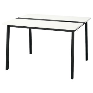 IKEA MITTZON conference table, 47 1/4x42 1/2x29 1/2 in White / Black, Ikea Ireland | 7862NQDYR