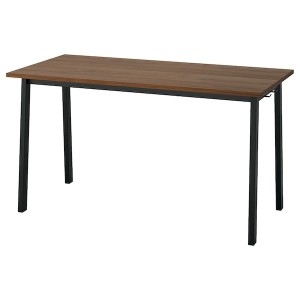IKEA MITTZON conference table, 55 1/8x26 3/4x29 1/2 in Walnut Veneer / Black, Ikea Ireland | 8972QHMNO