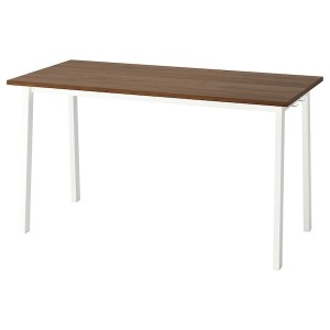 IKEA MITTZON conference table, 55 1/8x26 3/4x29 1/2 in Walnut Veneer / White, Ikea Ireland | 9426LKYZJ