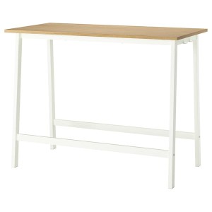 IKEA MITTZON conference table, 55 1/8x26 3/4x41 3/8 in Oak Veneer / White, Ikea Ireland | 4621KOFXW
