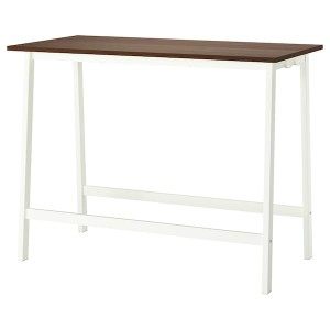 IKEA MITTZON conference table, 55 1/8x26 3/4x41 3/8 in Walnut Veneer / White, Ikea Ireland | 9750NFTVR