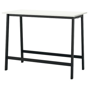 IKEA MITTZON conference table, 55 1/8x26 3/4x41 3/8 in White / Black, Ikea Ireland | 1783ROAKB