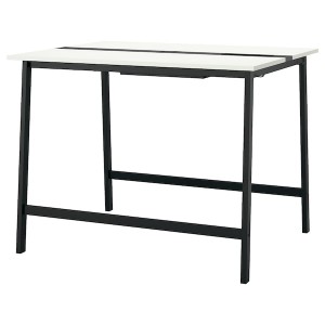 IKEA MITTZON conference table, 55 1/8x42 1/2x41 3/8 in White / Black, Ikea Ireland | 6075JQUND