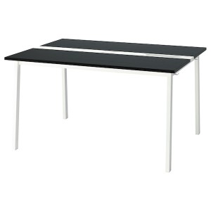 IKEA MITTZON conference table, 55 1/8x42 1/2x29 1/2 in Black Stained Ash Veneer / White, Ikea Ireland | 7902WTHBN