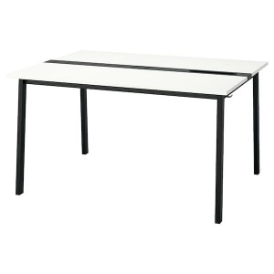 IKEA MITTZON conference table, 55 1/8x42 1/2x29 1/2 in White / Black, Ikea Ireland | 2915ULVIJ