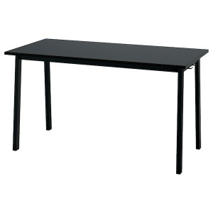 IKEA MITTZON conference table, black stained ash veneer/black, 55 1/8x26 3/4x29 1/2 in Black Stained Ash Veneer / Black, Ikea Ireland | 5046QDHUX