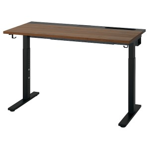 IKEA MITTZON desk, 47 1/4x23 5/8 in Walnut Veneer / Black, Ikea Ireland | 8371WQVIU