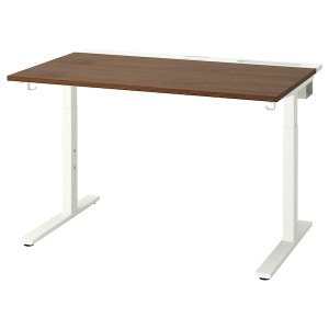 IKEA MITTZON desk, 47 1/4x31 1/2 in Walnut Veneer / White, Ikea Ireland | 7012YREUO