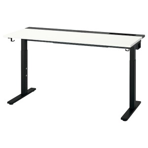 IKEA MITTZON desk, 55 1/8x23 5/8 in White / Black, Ikea Ireland | 3548SFXIC