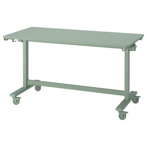 IKEA MITTZON foldable table with castors, 55 1/8x27 1/2 in Green, Ikea Ireland | 9042TBQMC