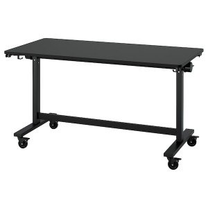 IKEA MITTZON foldable table with castors, 55 1/8x27 1/2 in Black, Ikea Ireland | 8261EXSIM