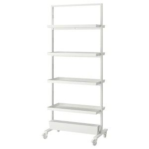 IKEA MITTZON frame w castors/disp shlf/cable box, 33 1/2x80 3/4 in White, Ikea Ireland | 5036PSHBD