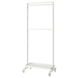 IKEA MITTZON frame w cstrs/clths rail/disp shlf, 33 1/2x80 3/4 in White, Ikea Ireland | 0721QVISF