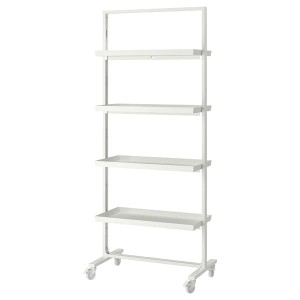 IKEA MITTZON frame with castors/display shelf, 33 1/2x80 3/4 in White, Ikea Ireland | 7614SMBAD