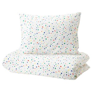 IKEA MÖJLIGHET duvet cover and pillowcase(s), Twin White / Mosaic Patterned, Ikea Ireland | 8057SZJCO