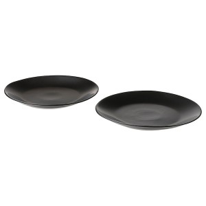 IKEA ÖMSESIDIG plate, black, 12 in, 2 pack, Ikea Ireland | 4591DNWKC
