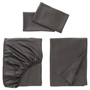 IKEA NATTJASMIN sheet set, Full/Double Dark Gray, Ikea Ireland | 0139CQJSO