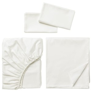 IKEA NATTJASMIN sheet set, King White, Ikea Ireland | 1325UWBYC