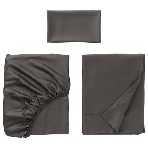 IKEA NATTJASMIN sheet set, Twin Dark Gray, Ikea Ireland | 8540TXVLZ