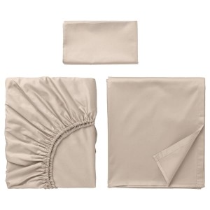 IKEA NATTJASMIN sheet set, Twin Light Beige, Ikea Ireland | 7821QVYBN