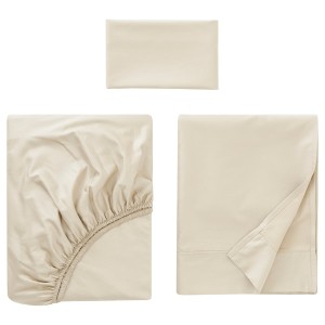 IKEA NATTJASMIN sheet set, Twin Light Beige, Ikea Ireland | 5693VBDRT