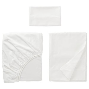 IKEA NATTJASMIN sheet set, Twin White, Ikea Ireland | 1642UMEZA