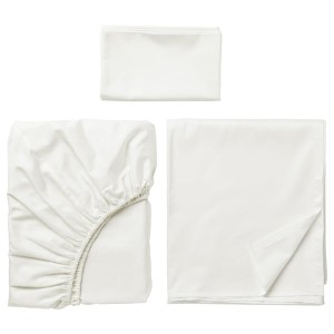 IKEA NATTJASMIN sheet set, Twin White, Ikea Ireland | 7283MSEGX