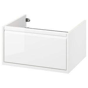 IKEA ÄNGSJÖN Bathroom vanity with drawer, 24x21x13 1/8 in High Gloss White, Ikea Ireland | 2857RPANW