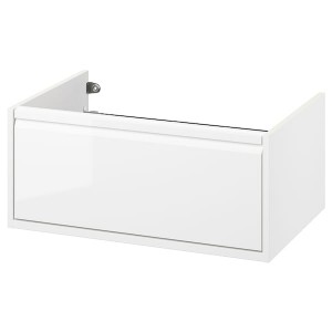 IKEA ÄNGSJÖN Bathroom vanity with drawer, 30x21x13 1/8 in High Gloss White, Ikea Ireland | 9581LJWIN