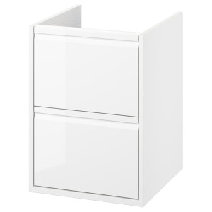 IKEA ÄNGSJÖN Bathroom vanity with drawers, 18x21x25 1/8 in High Gloss White, Ikea Ireland | 2563EZHNX