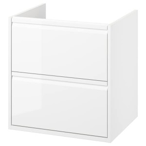 IKEA ÄNGSJÖN Bathroom vanity with drawers, 24x21x25 1/8 in High Gloss White, Ikea Ireland | 8905RLMOJ